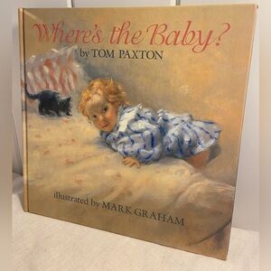 90s kids Book Where’s the Baby by Tom Paxton kitten picture children story book